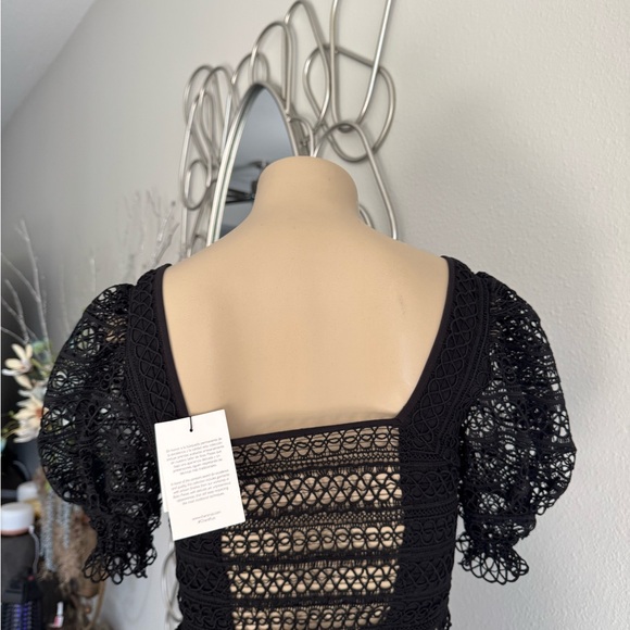 Charo Ruiz NWT Elegant Black Lace Women's Miley Top - Picture 3 of 5